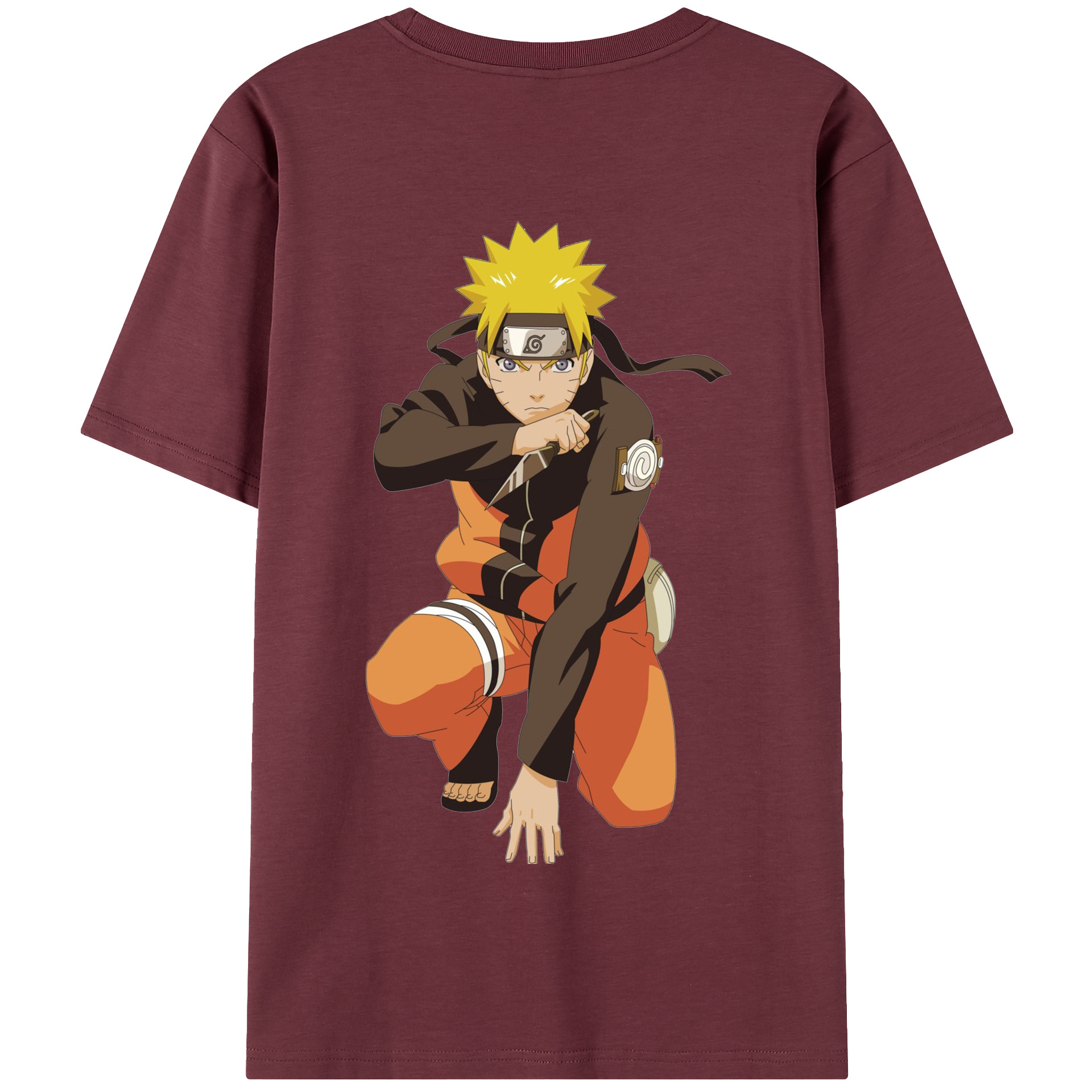 （画像用） NARUTO -ナルト- うずまき ナルト Uzumaki Naruto 綿100％半袖Tシャツ（背面プリント）